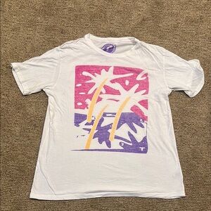 Topo Ranch Venice CA organic cotton White T-Shirt with Palm Tree Graphic XL